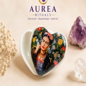 Caixa Coração Frida Kahlo em Resina Artesanal
