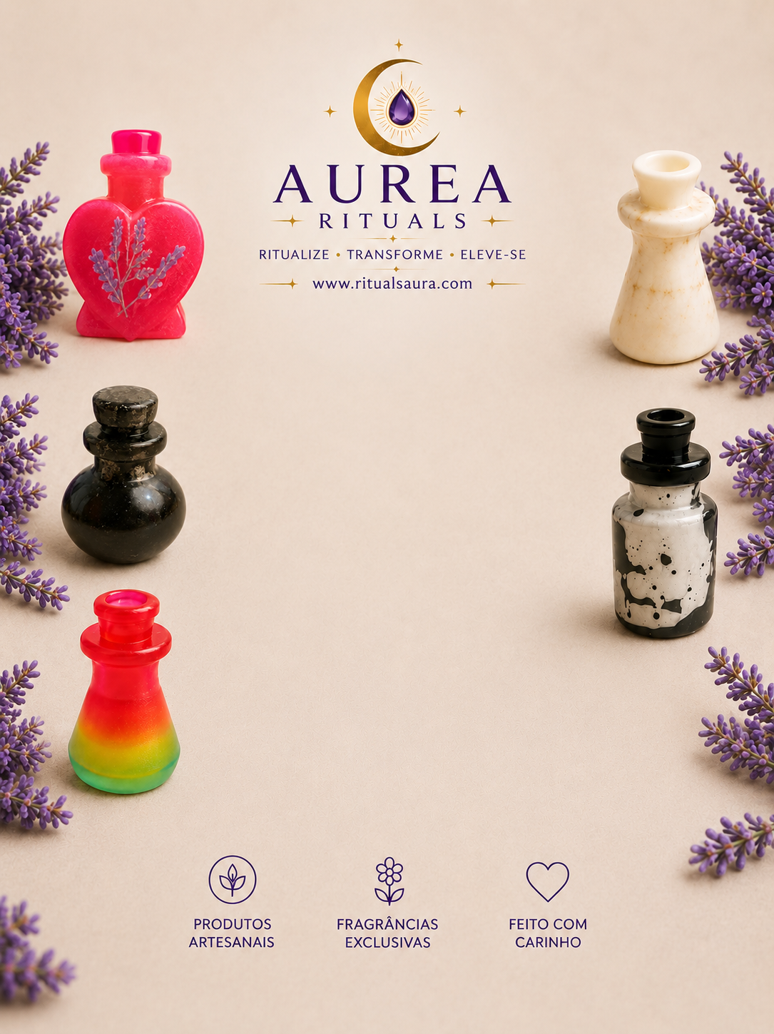 Frascos Artesanais para Óleos – Peça Única