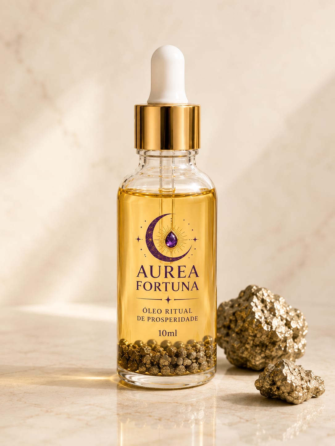 AUREA FORTUNA – Óleo Ritual de Prosperidade | 10 ml