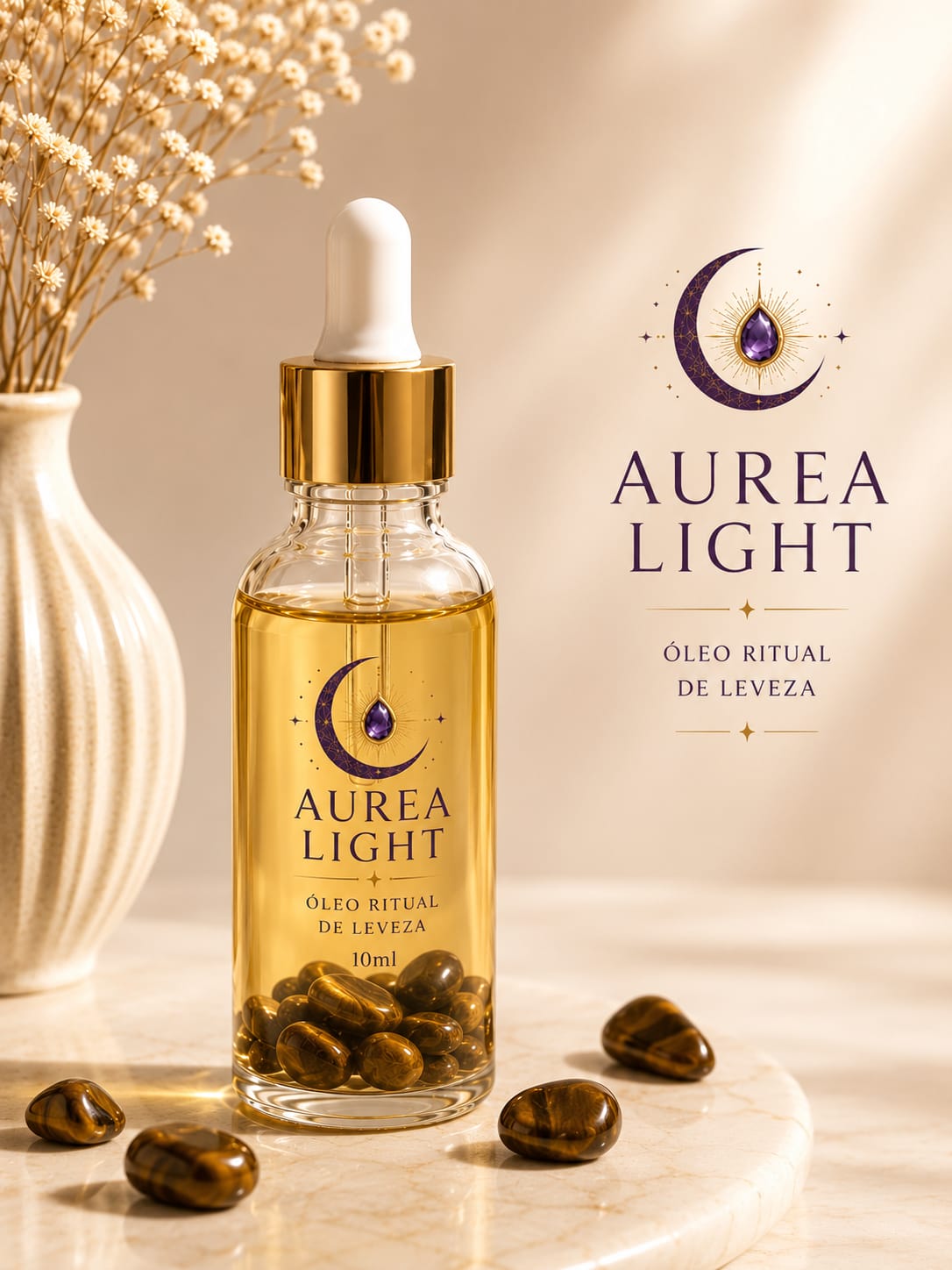 AUREA LIGHT – Óleo Ritual de Leveza | 10 ml