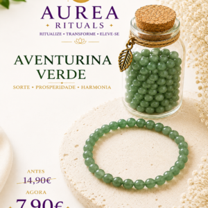 Pulseira de Aventurina Verde – Cristal Verdadeiro