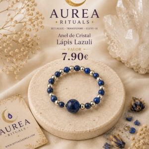 Anel de Cristal Natural  Lápis-Lazúli
